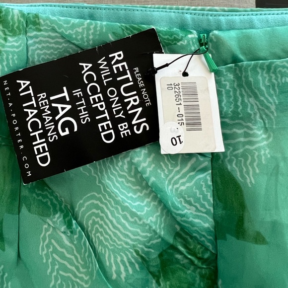 Michael Van Der Ham 100% Silk Green Skirt - Picture 2 of 5